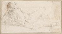 H 100
<br/>
Soldaat, achterover vallend
<br/>
<em>Guercino (1591-1666) - toegeschreven aan</em>